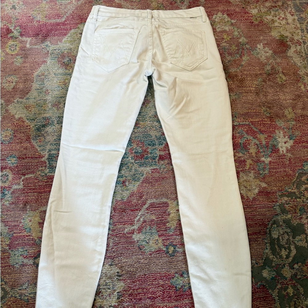 MOTHER Women's Off-White Skinny Jeans
